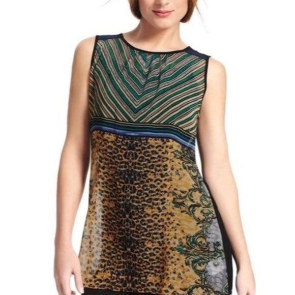 CABI Buchanen Leopard Tunic Top Large - Picture 1 of 6